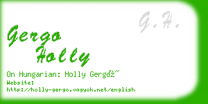 gergo holly business card